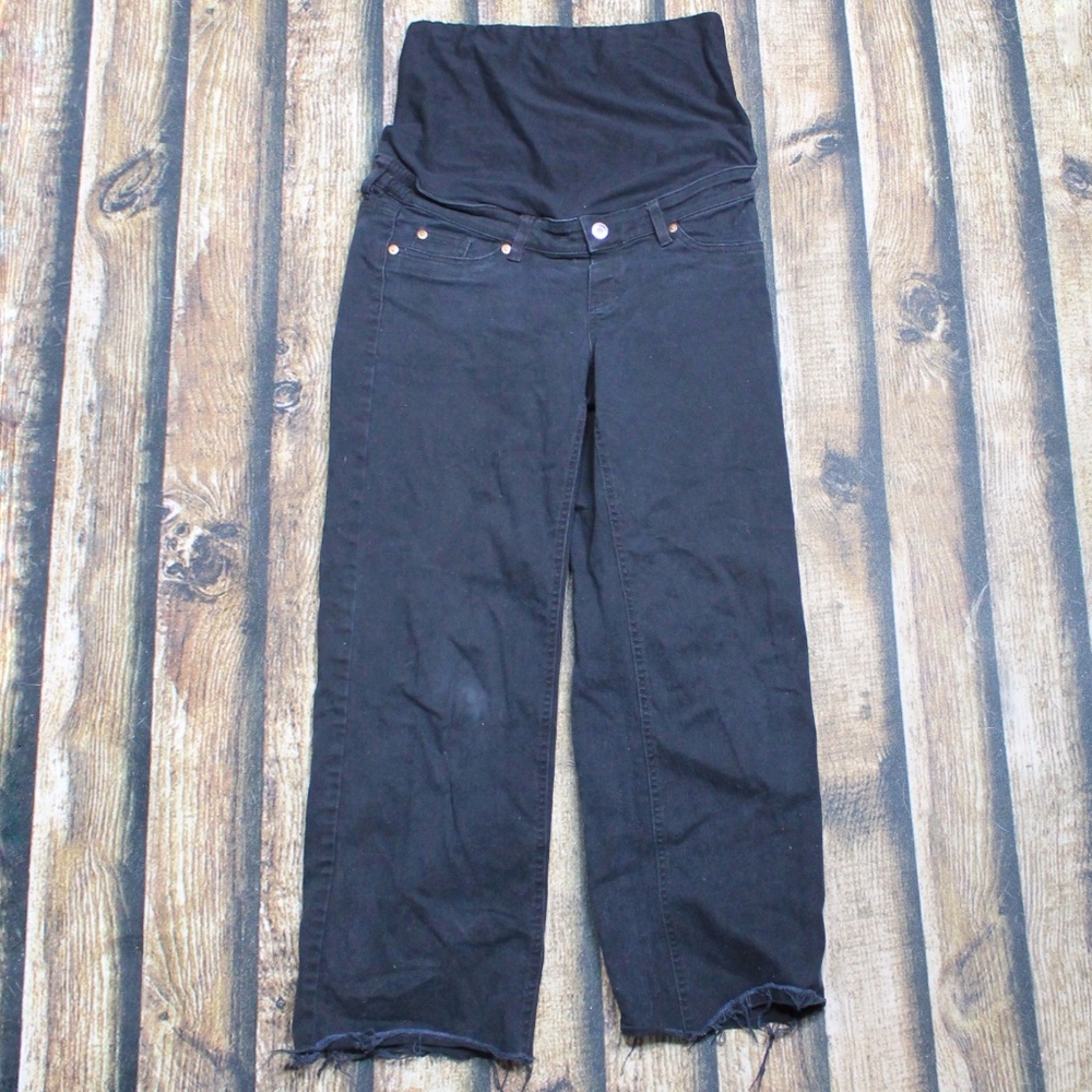 H&M Maternity Black Straight Leg Jeans Size Small